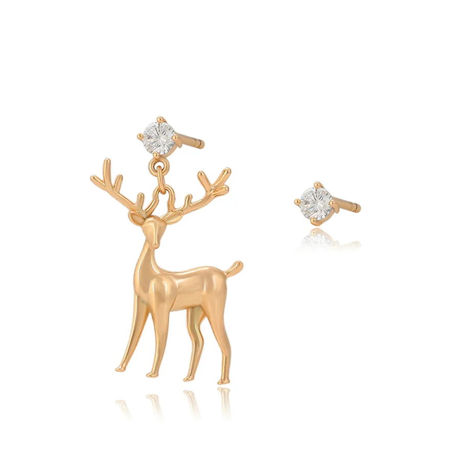 

A00711679 Xuping Jewelry Personality Design Synthetic CZ New High Quality Deer Set Diamond 18K Gold Earrings