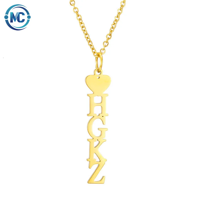 

2021 One piece custom name New Arrival Fashion Gold Pendant Necklace Jewelry Couple Gifts