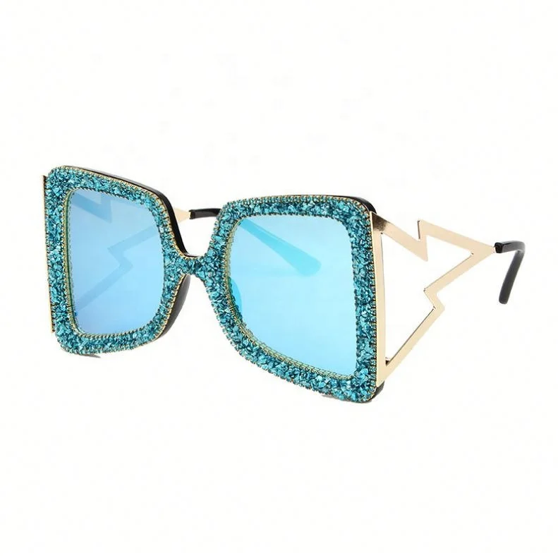 

Luxury Small Rhinestone Sunglasses Oversized Frame Metal Eyewear in Stock, Colors