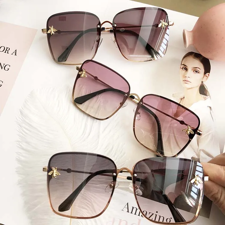 

Fashion Glasses Little Bee Square Retro Sunglasses Lesbian Women Sunglasses Cloud,fashion Sunglasses UV400 Custom Colors PC 2pcs