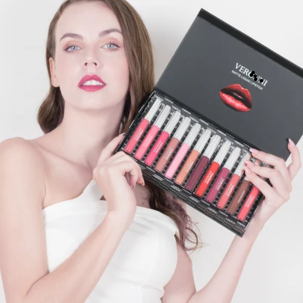 

Hot Selling Make up Set Waterproof High Pigment 12 Colors Matte Liquid Lipstick