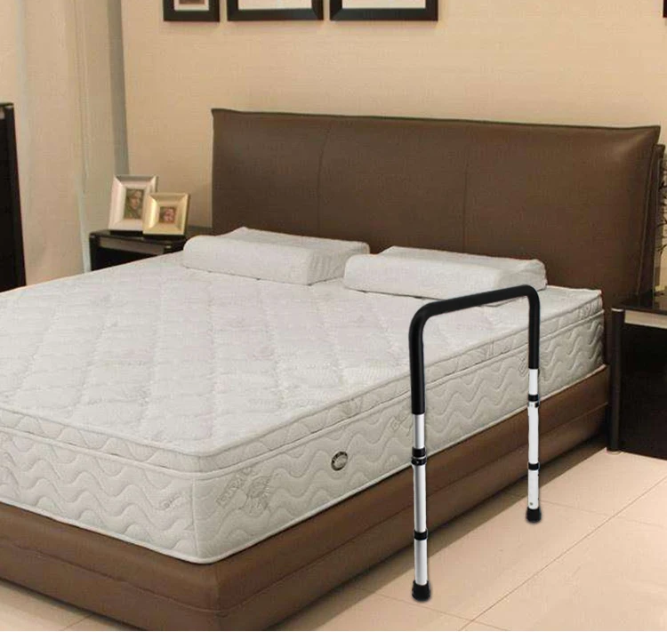 Adjustable Height Home Bed Assist Handle Bed Rail With Legs Bedside