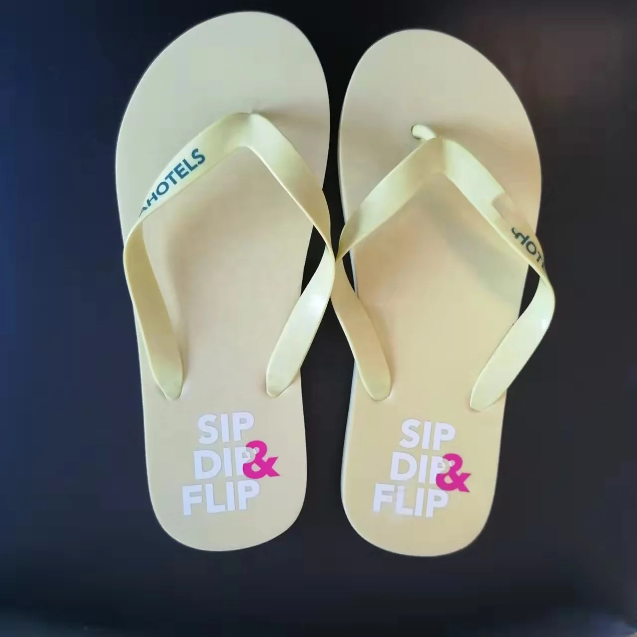 

Wholesale free size EVA hotel spa disposable slippers beach flip flops