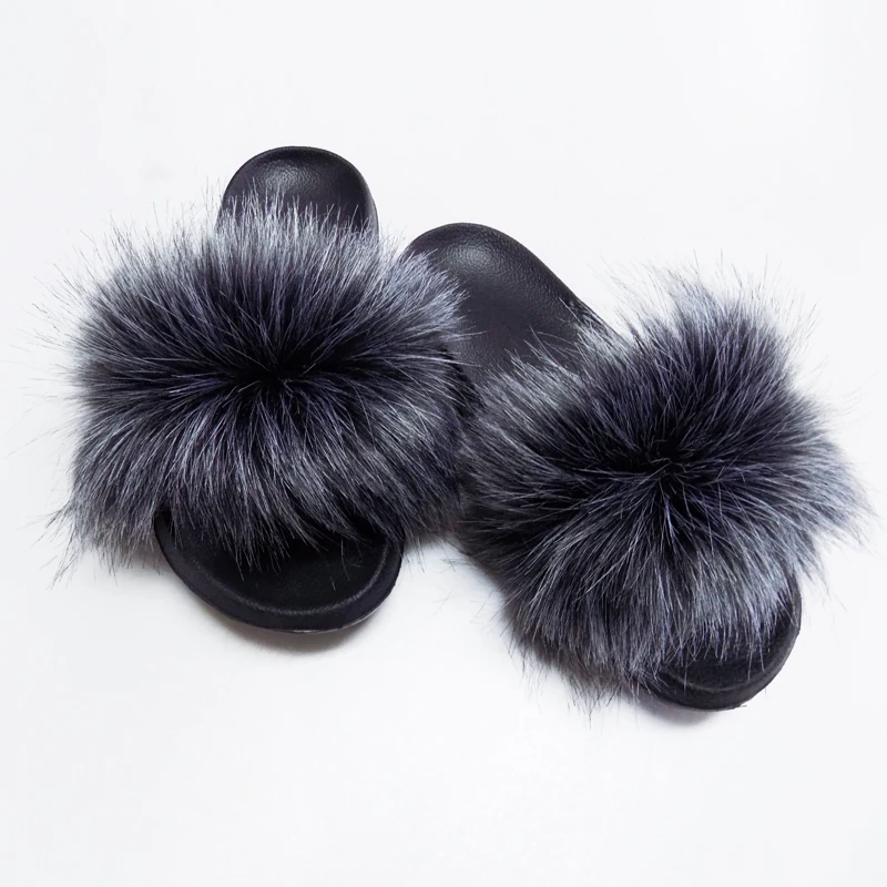 

Wholesale colorful women faux fur slippers sandals, Red,blue ,green ,orange ,brown