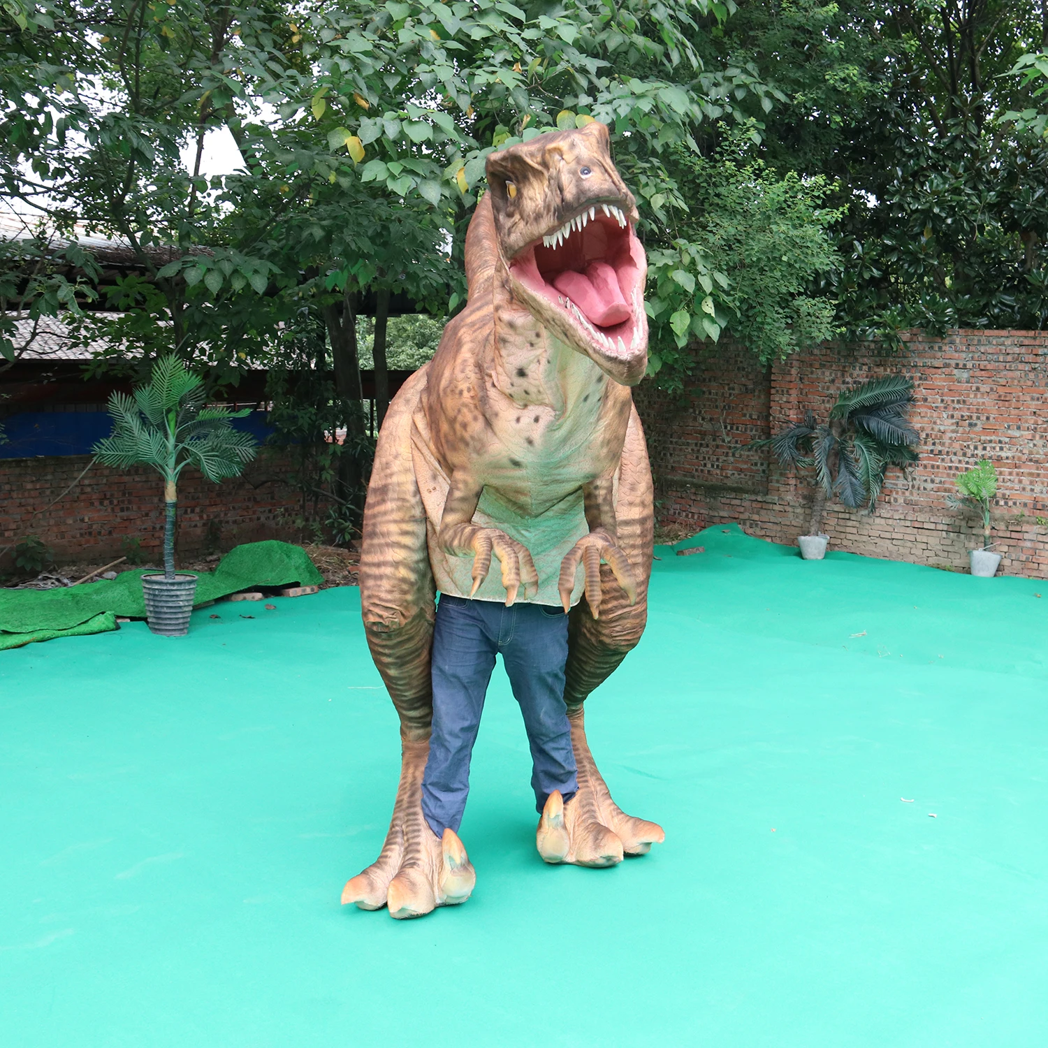 

amusement park lifesize animatronic disfraz de dinosaurio, Customized
