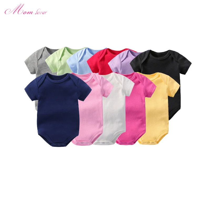 

100% cotton blank plain baby onesie short sleeve boys` rompers white color rompers onesie for baby boy summer baby outfit