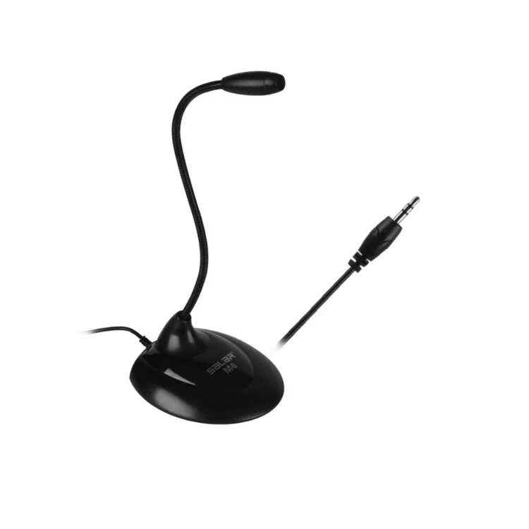 

3.5mm plug Flexible Stand Gooseneck Mic Multimedia Microphone For Computer desktop, Black