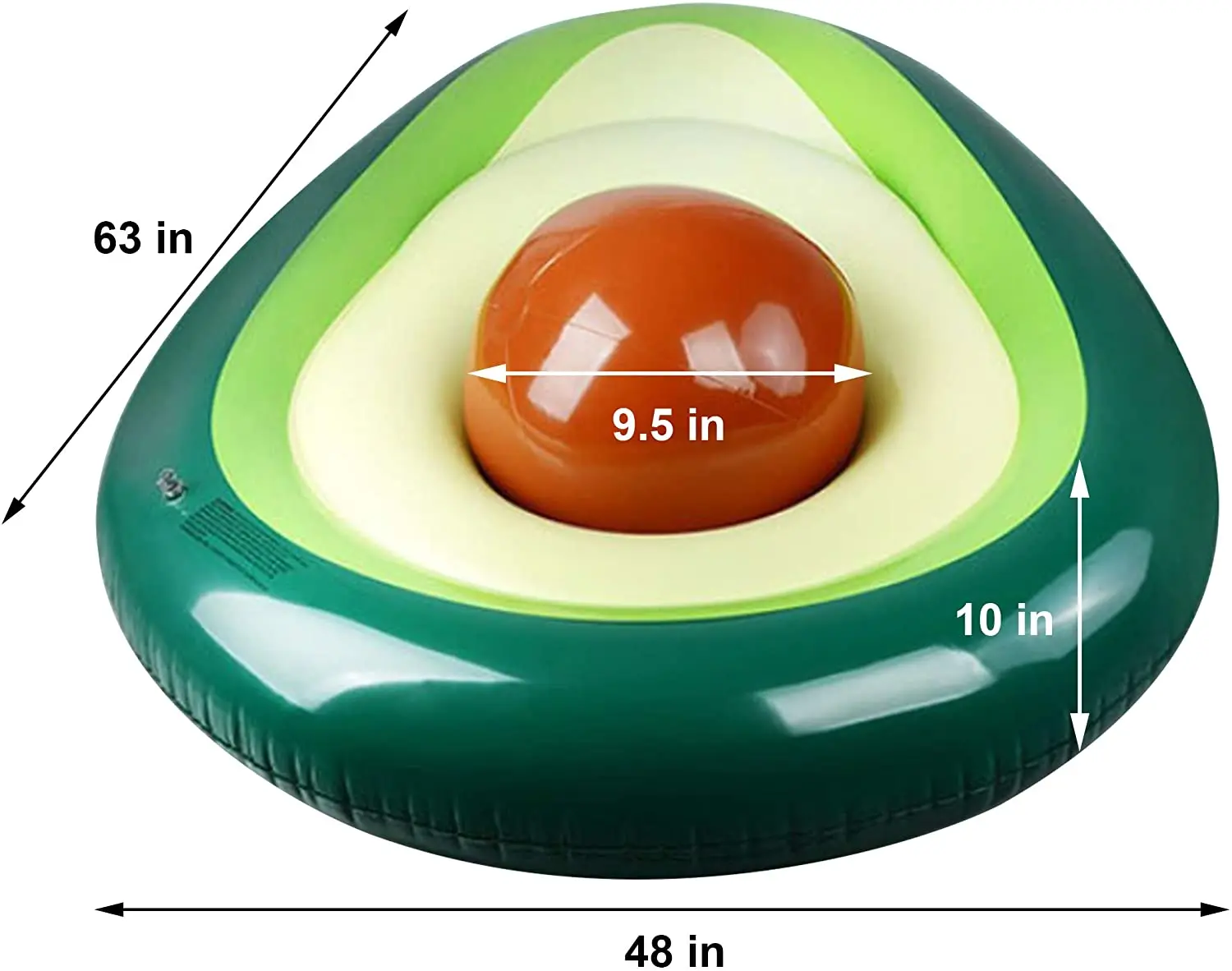 

Inflatable Avocado Pool Float Floatie with Ball Water, Summer Beach Swimming Floaty Party Toys for Adults Kids, Customized color