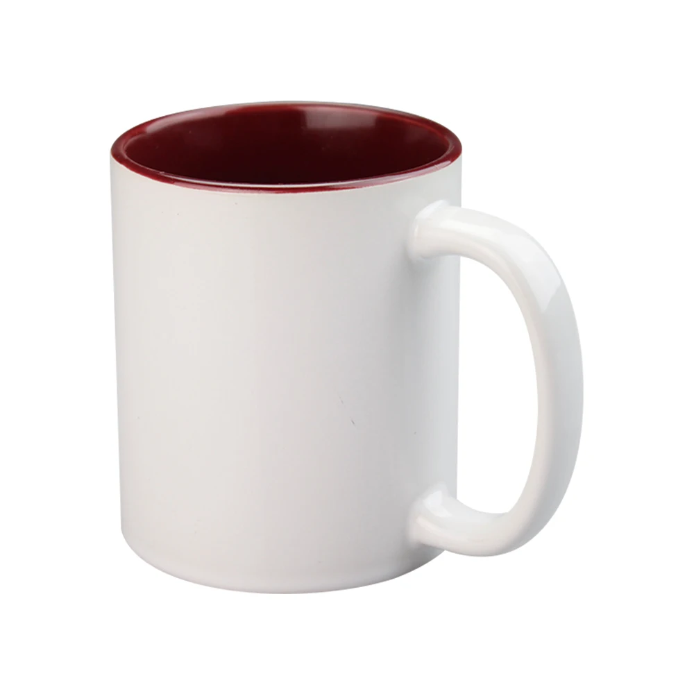 

11oz White Inner color Mug Sublimation Hot Sell Tea Coffee Milk Ceramic Printing Cup with color, Accpeted