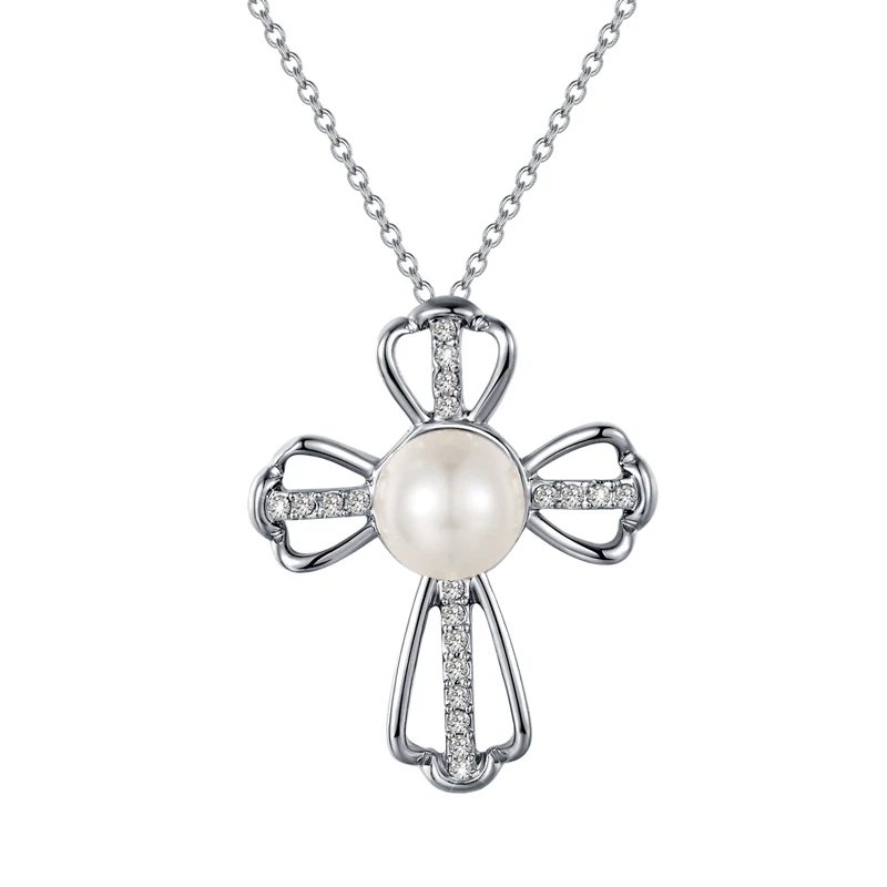 

Wholesale Trendy Small Cross Pendant Globe Diamond Necklace Gift For Women