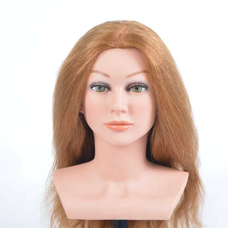 Wholesale Human Hair Training Head With Shoulder,Mannequin Head With