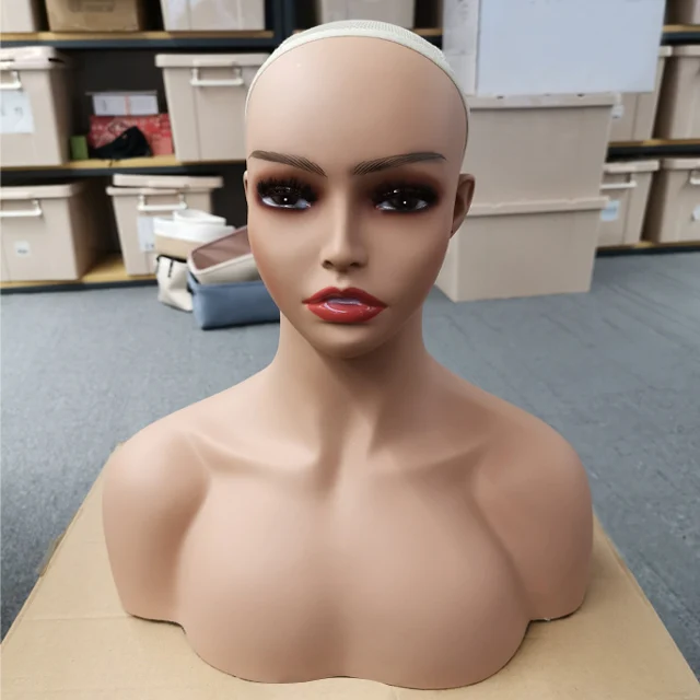 

Wholesale Mannequin realistic mannequin Upper-Body head for wig display stand, Custom color