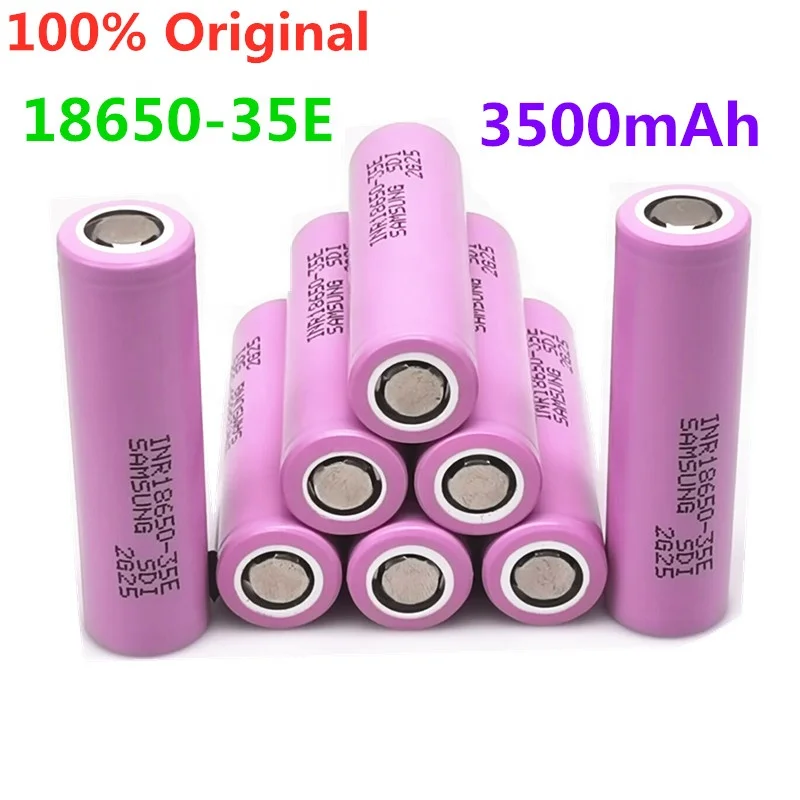 

Authentic Battery Cells INR18650 35E For SDI 3500mAh Lithium Deep Cycle 3.7V 18650 Li Ion Rechargeable Battery
