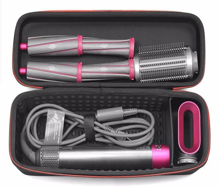 

GX Hot selling Dyson air wrap hair curling hard travel EVA Molded carry case bag with shockproof foam inside., Black