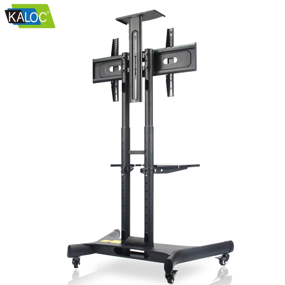 

Mobile TV Cart TV Stand with wheels 32 to 65 inch up to 100 lbs max VESA 600*400, Black