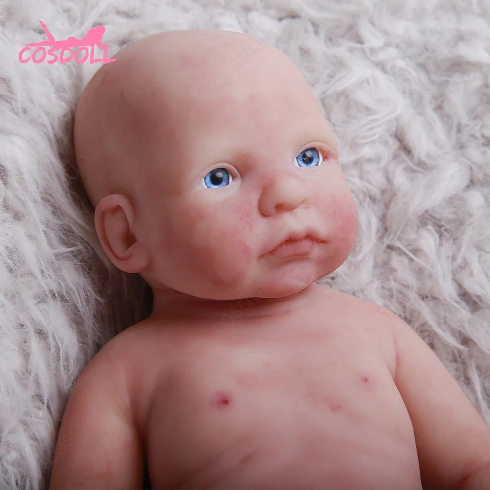 

New Arrival Lifelike Reborn Baby Doll Painted Skin Color Bald Head Full Silicone Vivid Reborn Baby Doll for Kids