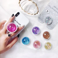 

Colorful Shining Quicksand Design Pops Cell Phone Finger Ring Socket Holder Stand For Iphone Samsung Grip Mount Accessories