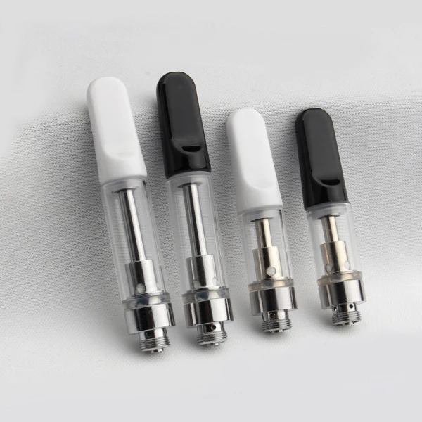 

Free shipping High quality ceramic core 0.5ml 0.8ml 1ml glass cbd vape pen cartridge free heavy metals, Ceramic white / ceramic black