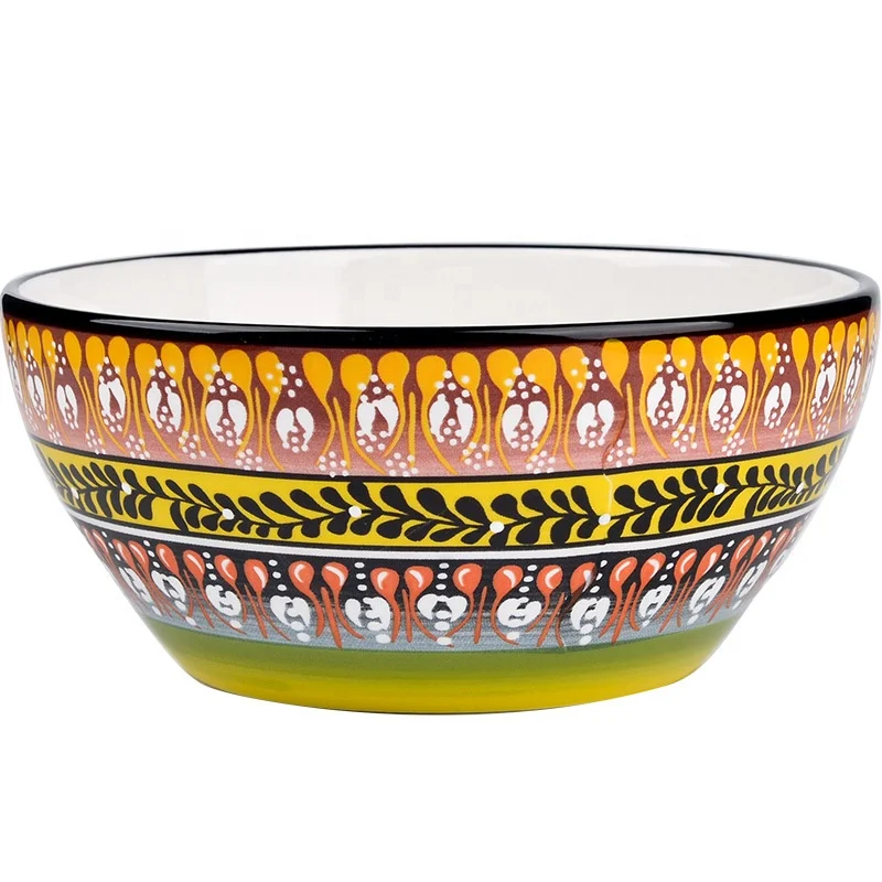 

Turkish style 6 inch medium bowl used for food or liquid.