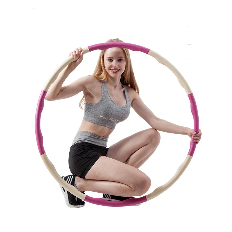 

Adjustable Soft Foam Padded Detachable Weighted Fitness hula ring Hoops, Colorful