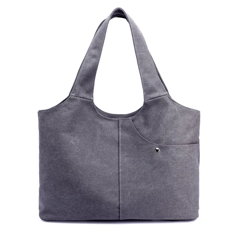 

Large Capacity Fashion lady Single Shoulder Bag Simple Canvas Woman Handbag, 4 colors
