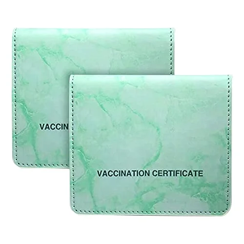 

Card protector cover PU leather vaccination 4 x3 card protector multi-function card holder shield, Blue