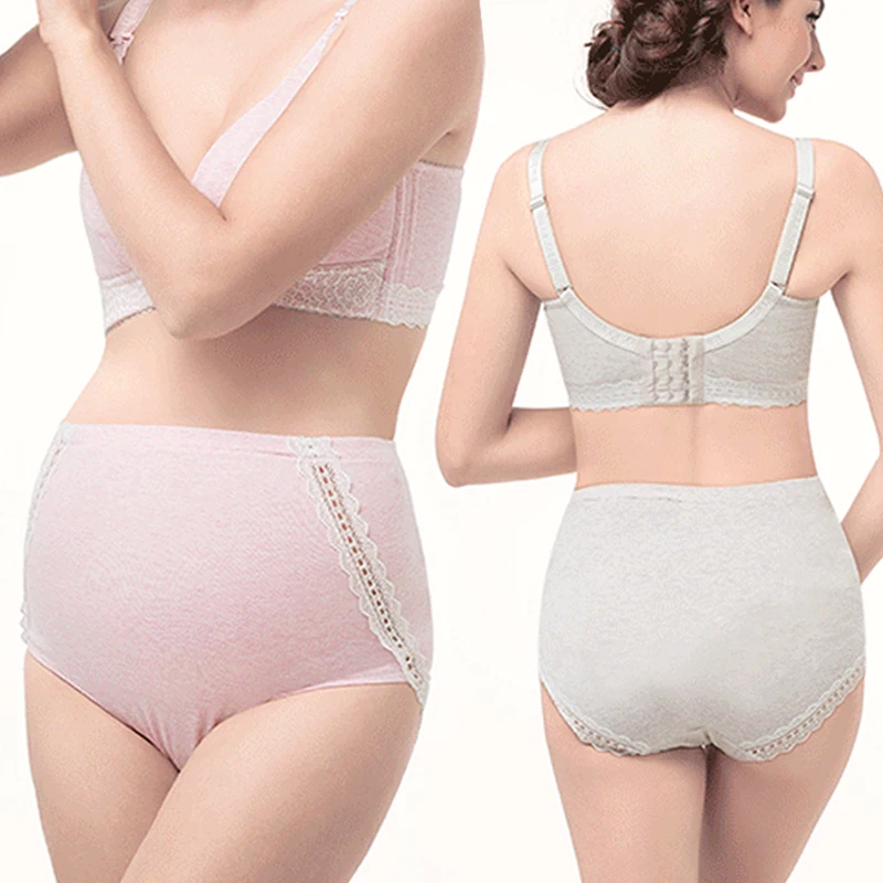 

Wholesale Sexy Lace High Waist Adjustable Pregnant Women Cotton Maternity Panties Underwear, Beige,pink,blue,gray,apricot gray