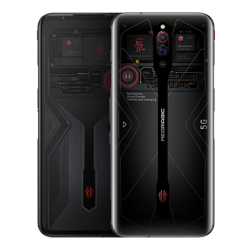 

Global Rom ZTE Red magic 5G Gaming Mobile Phone Android 10 QSD 865 6.65''AMOLED Turbo 64MP Fingerprint 4500mah