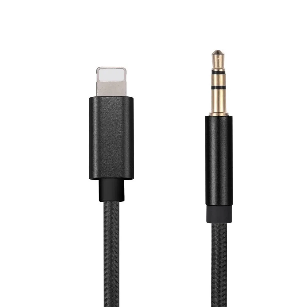 

High Quality TPE 3.5mm Jack Car Audio Adapter Cable AUX Converter for iPhone, Black,silver,gold,rose