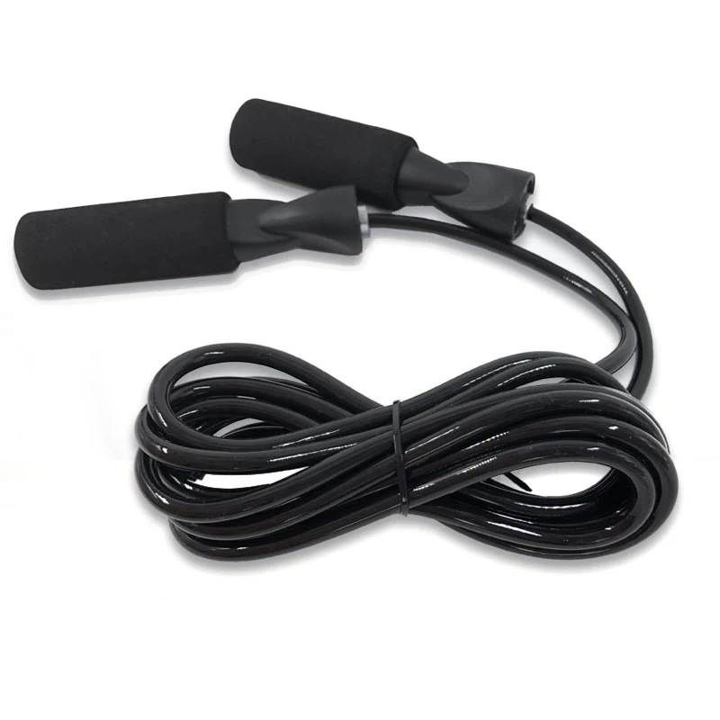 

In Stock high quality black home fitness Muay Thai jump rope men elastic rope skipping