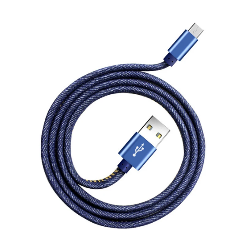 

Wholesale Cowboy Denim Cloth Data Cable For Iphone6 Mobile Type C Data Line Fast Charging Line Dark Blue USB Charging Cable, Green. gold. red. black (others color can be customized )