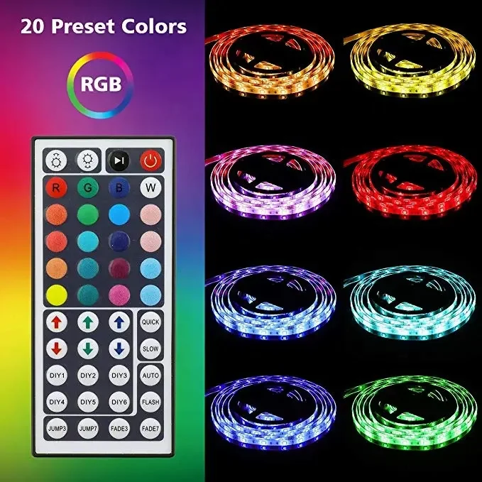 

Wholesale IP20 12V 30led/meter colorful conversion SMD 5050 5M 150LED led rgb strip light