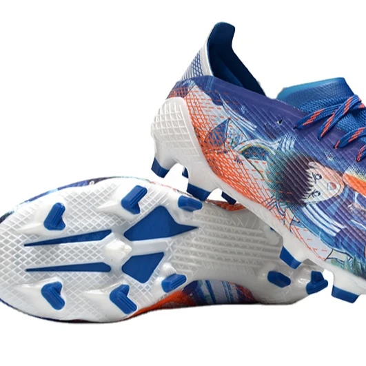 

AD X Ghosted Youth literature style comfortable breathable low top football shoes, Blue