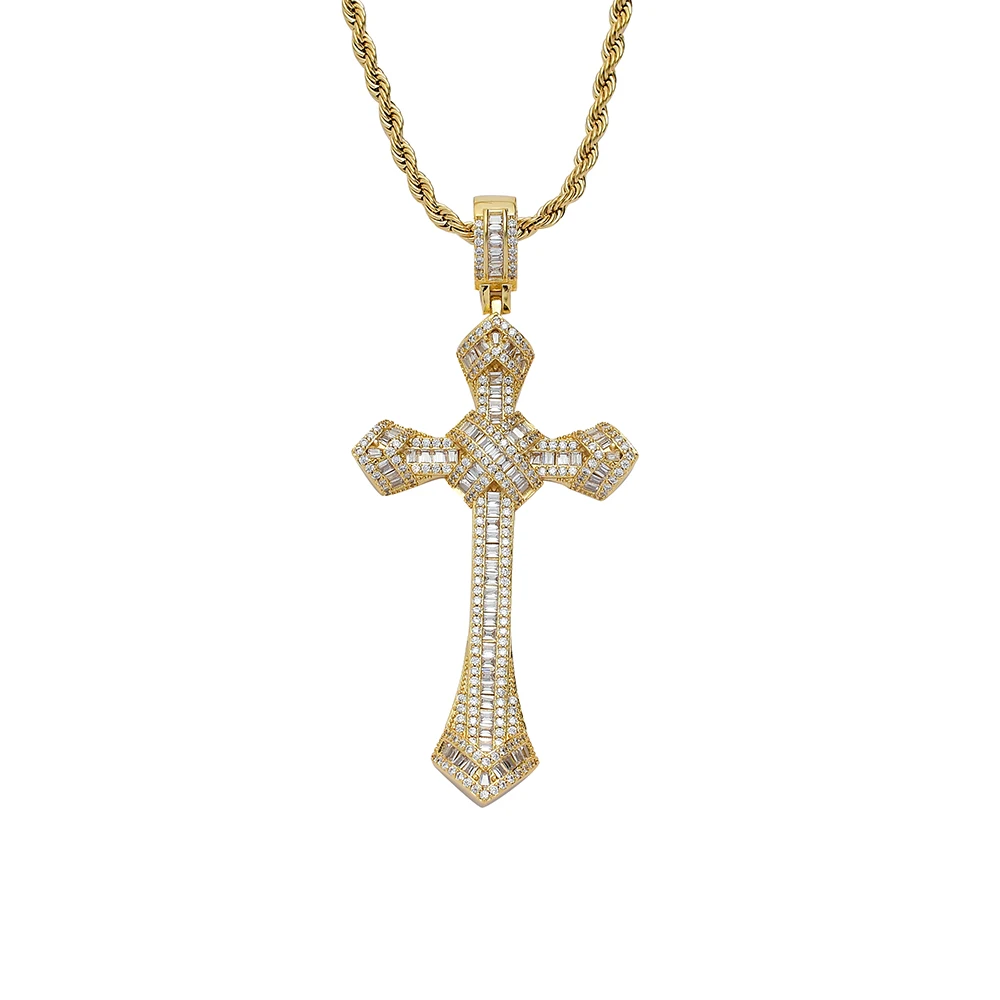 CN302 Brass CZ Pendant Micro Setting with AAA Zircon Stone Necklace Jewelry