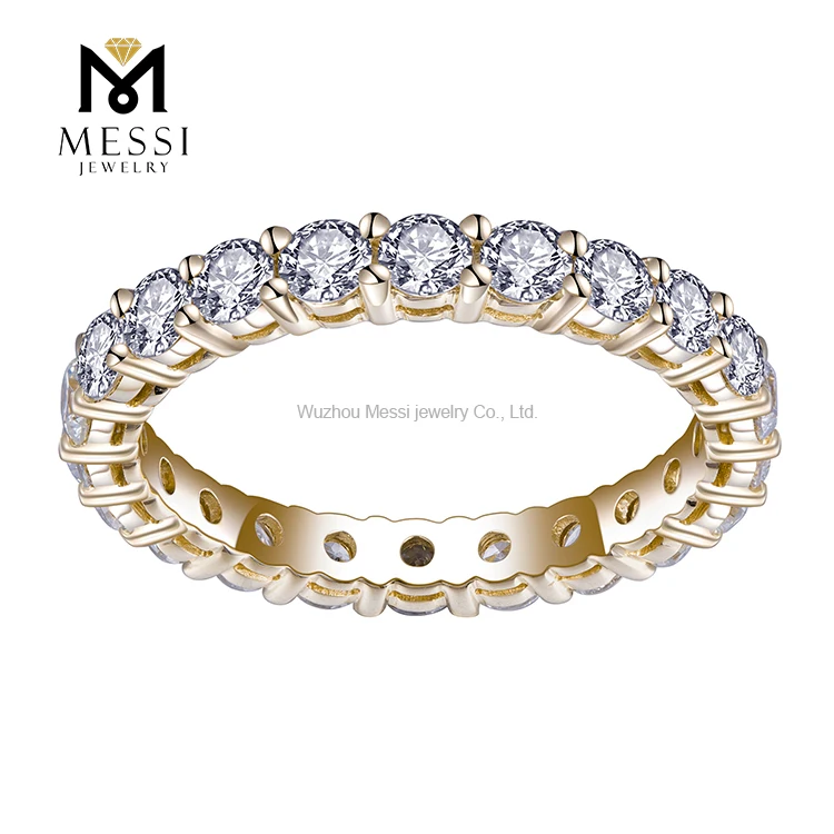 

Fashion 14K 18K Eternity Lab Diamond Gold Jewelry Moissnaite Ring