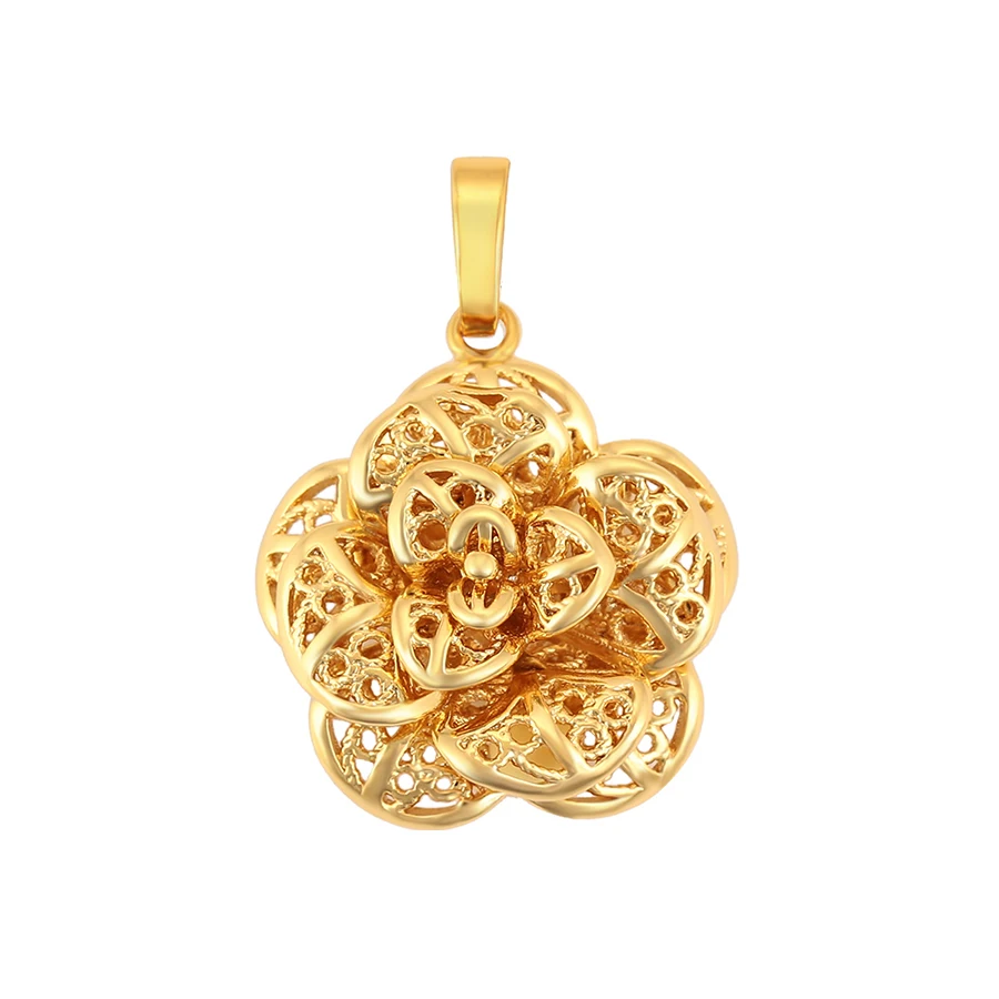 

35663 Xuping fashion women custom dubai gold color jewelry flower shaped pendant