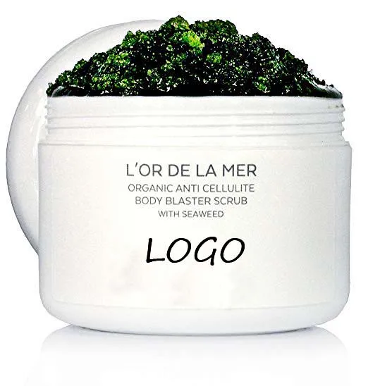 

private label Organic Dead Sea salt Seaweed facial scrub Deep Cleansing Exfoliator body scrub, Green