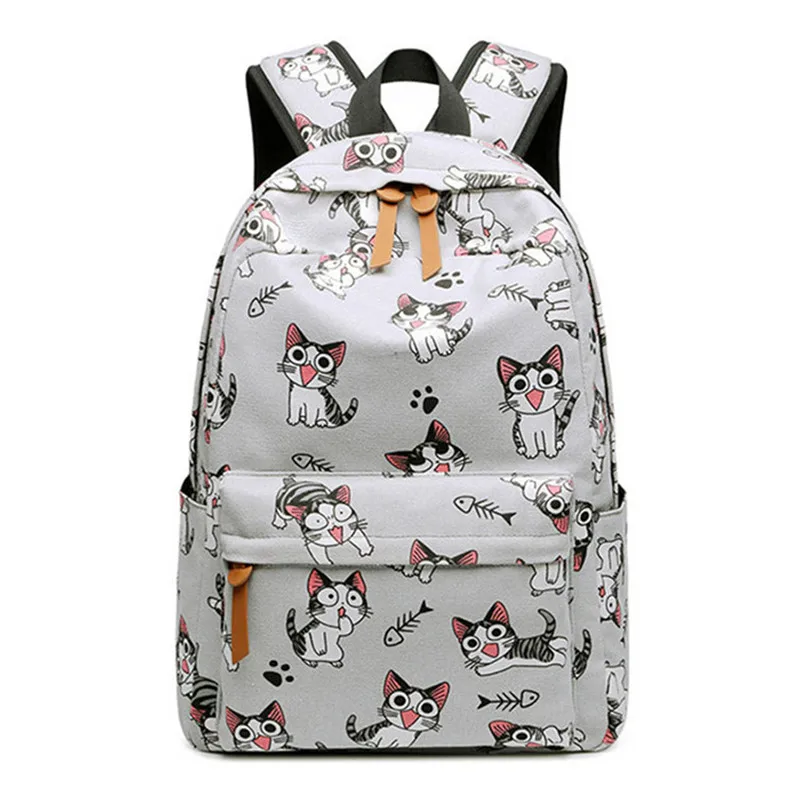 

Cute Canvas Women Backpack Kawaii Flamingos Animal Pattern Printing Girls Bookbags College Daily Mochila