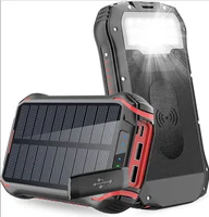 

18 Month Warranty Waterproof 10000mAh 20000mAh Portable Mobile Solar Charger Power Bank, Solar Power Banks