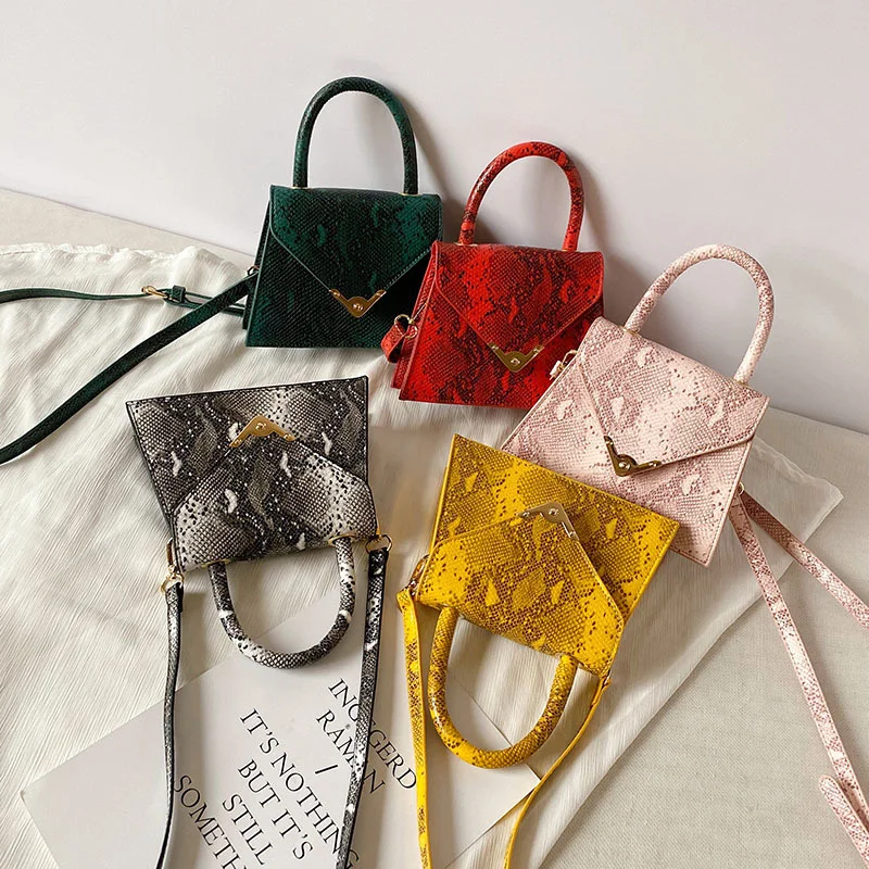 

Designer handbags famous brands shoulder bags PU Leather lady handbags wholesale snakeskin purse 2020 handbag for women purses
