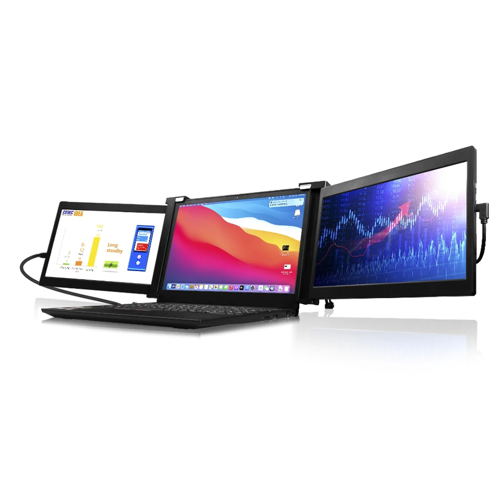 

1920*1080 High Resolution 13.3 Inch triple Lcd Monitor Type-C device dual screen display 1080P IPS Laptop screen extension