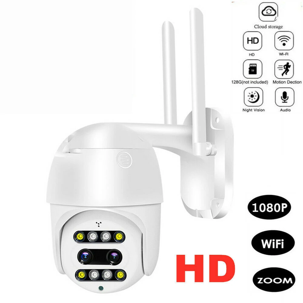 

Wistino 4MP Motion Detection 10X Zoom Dual Lens Outdoor Wifi Security Camera Home Colorful Night Vision Security Camera