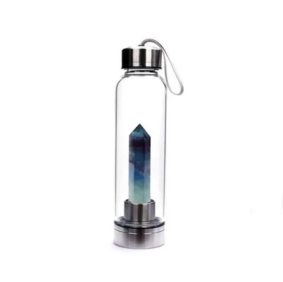 

Feiyou personalized custom logo porcelain portable transparent eco friendly crystal glass water bottle with rope, Customized color