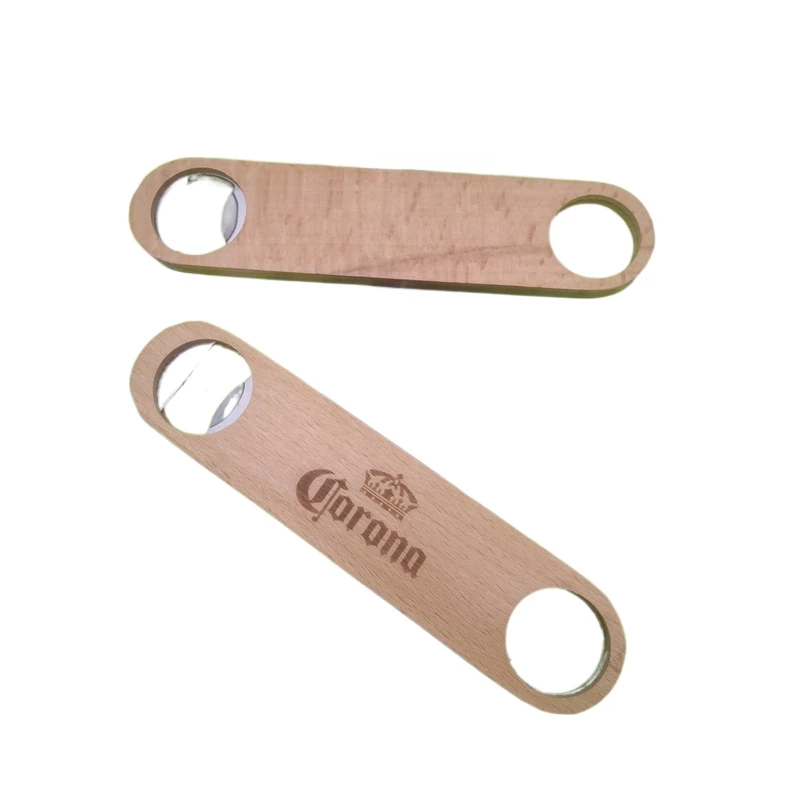 

Bottle Opener Factory Custom Wooden Custom Shape Promotional Gifts Custom Logo wooden handle promotional speed opener bar blades, Pantone color