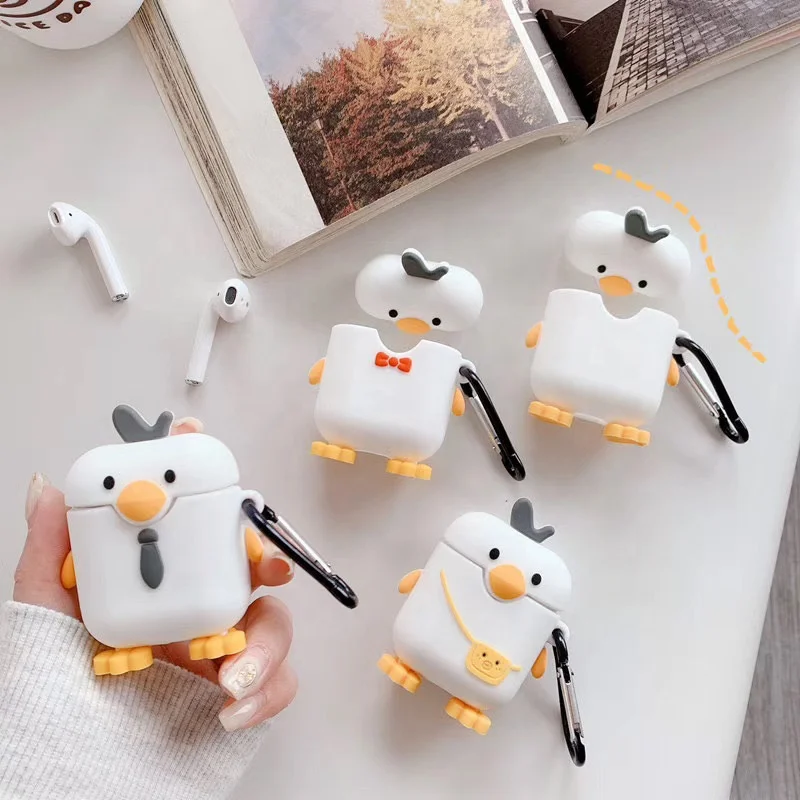 

BOORUI Cute Cartoon Case for AirPods Wireless Earphone protector Cases for AirPods Pro Case soft Silicone animal Cover