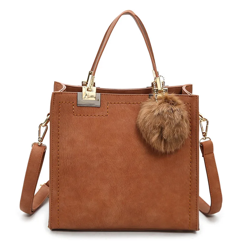 

High Quality Large Casual Suede Leather Korean Fashion Bags Women Handbags Vintage Lady Shoulder Bag, Red,gray,black,brown