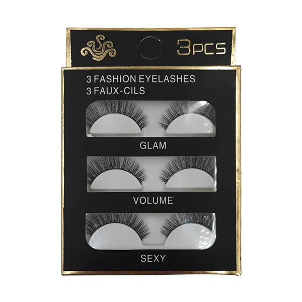 

Eyelashes Vendor Wholesale mink eyelash 3 piece set 25mm lashbook 3 pair lash custom logo