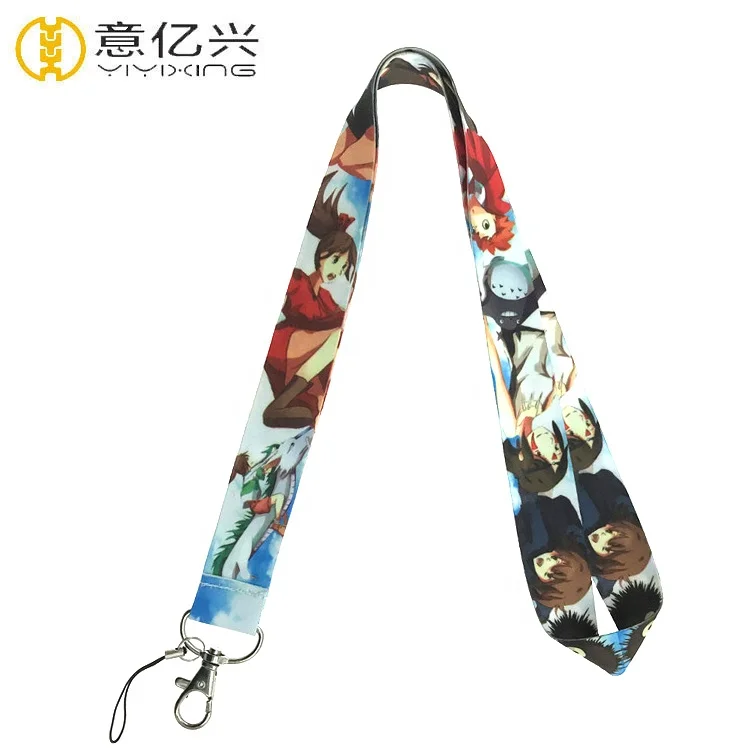 Custom Sublimation Japanese Anime Cartoon Design Lanyard With Hook ...