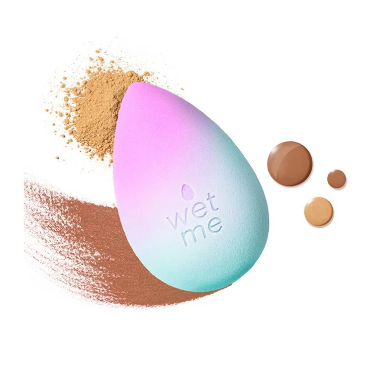 

Dry and wet color changing water drop powder puff sponge beauty egg beauty tool warm feeling water color changing powder puff, Can be customized