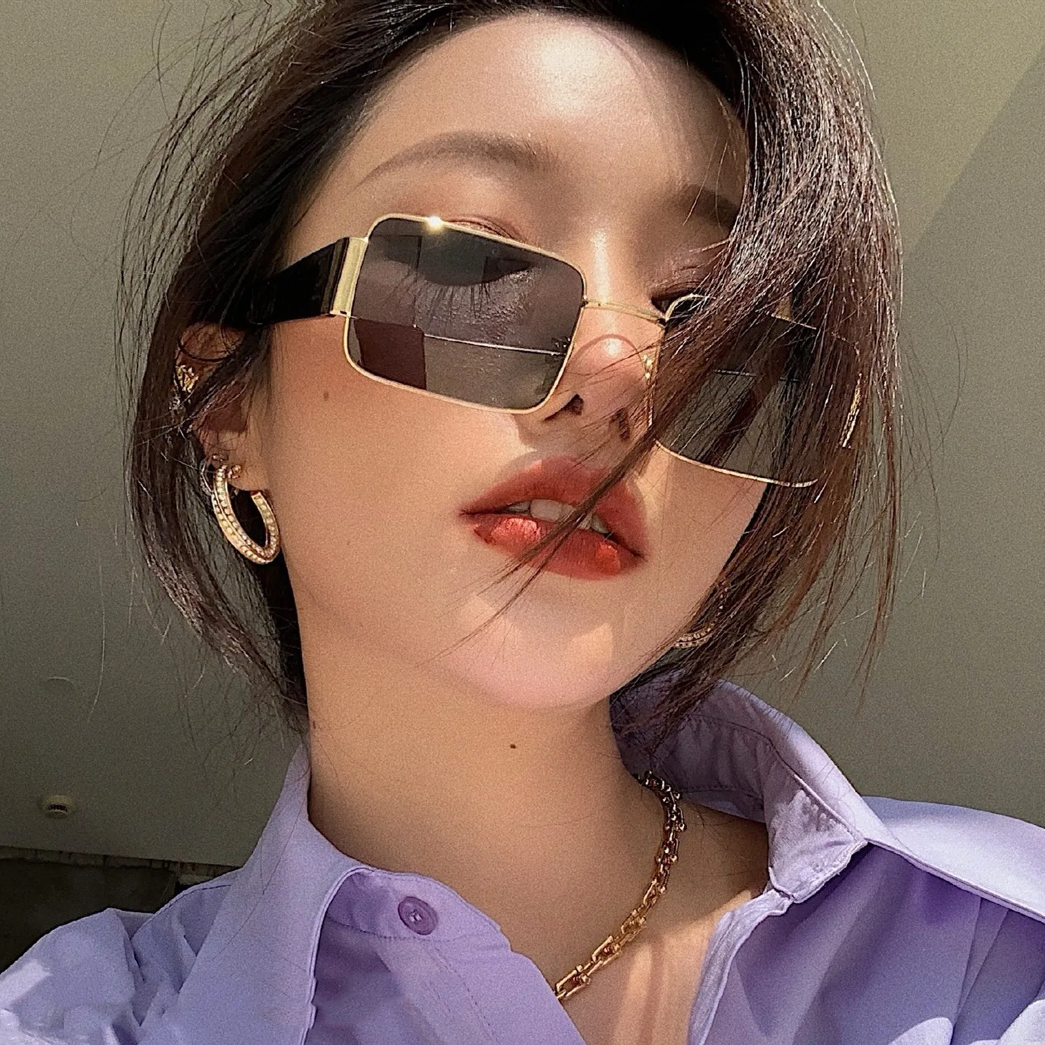 

Retro Hip Hop Vintage Style Women Square Sunglasses